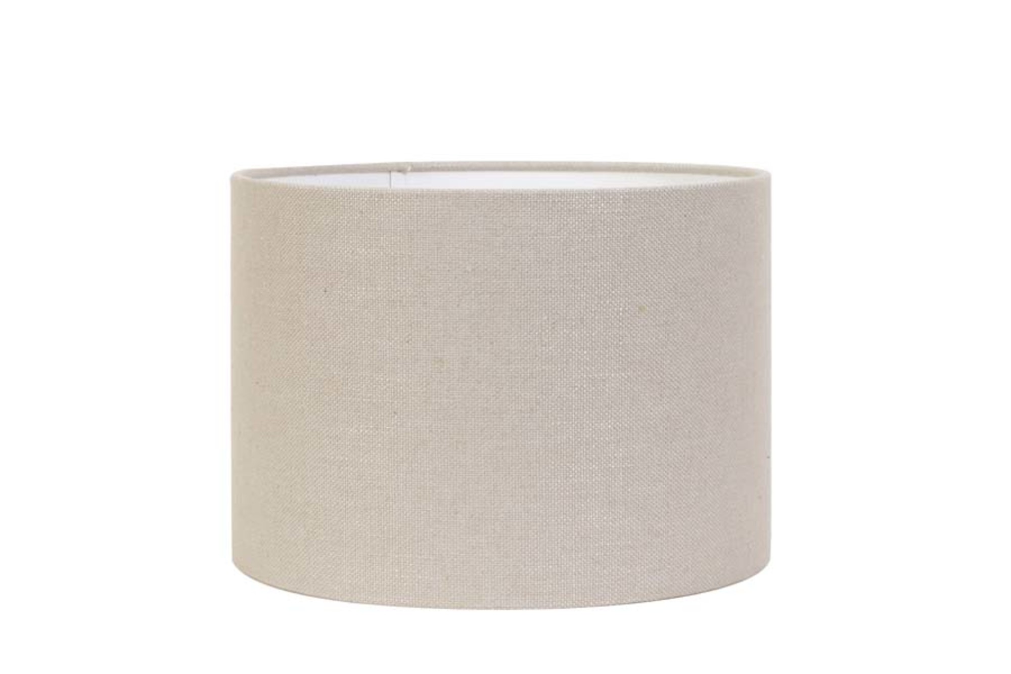 Tissu d'abat-jour en forme cylindrique beige Light & Living Livigno – Image 2