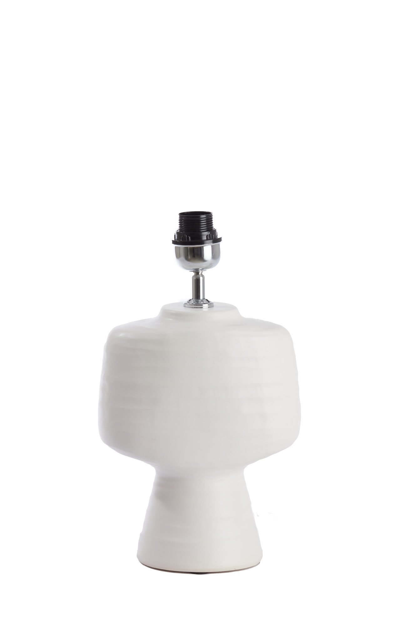 Pied de lampe design en céramique blanche Light & Living Gandoro – Image 2