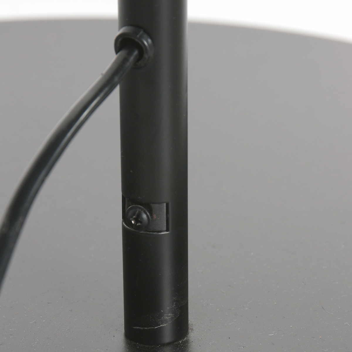 Lampadaire classique noir avec abat-jour blanc Anne Lighting Curve – Image 10