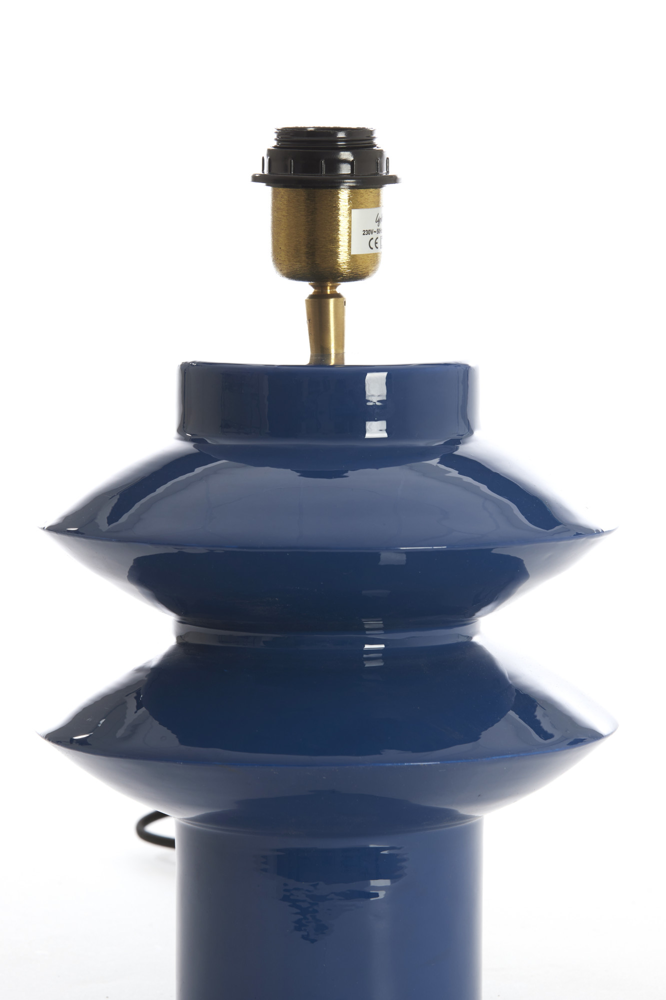 Piedestal de lampe en céramique bleue Light & Living Petch – Image 3