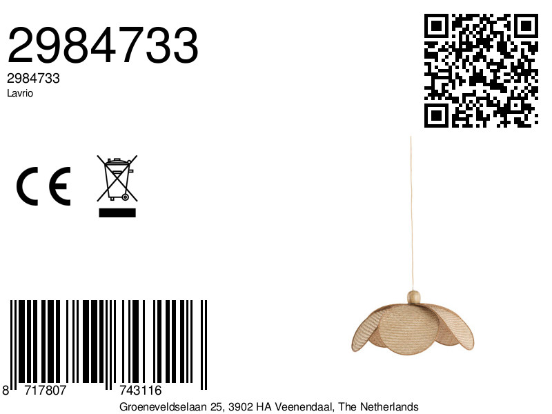 Suspension en rotin au style naturel Light & Living Lavrio – Image 8