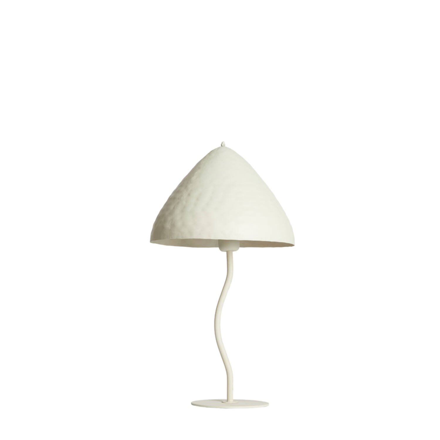 Lampe champignon courbée blanche style japandi Light & Living Elimo