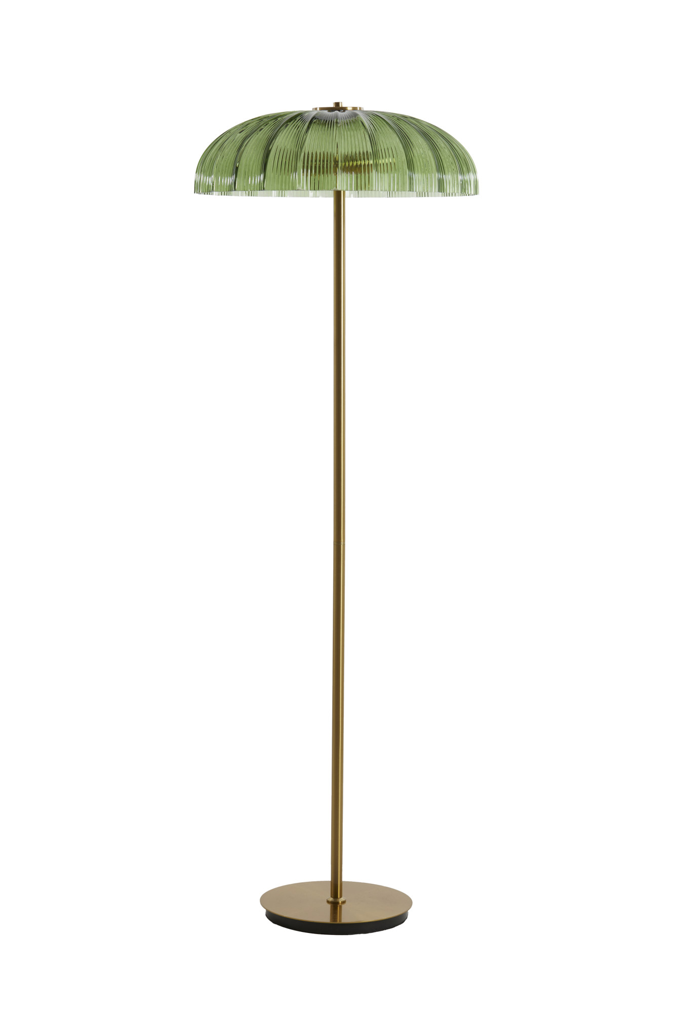 Lampadaire doré et vert avec verre strié Light & Living Fungo – Image 2