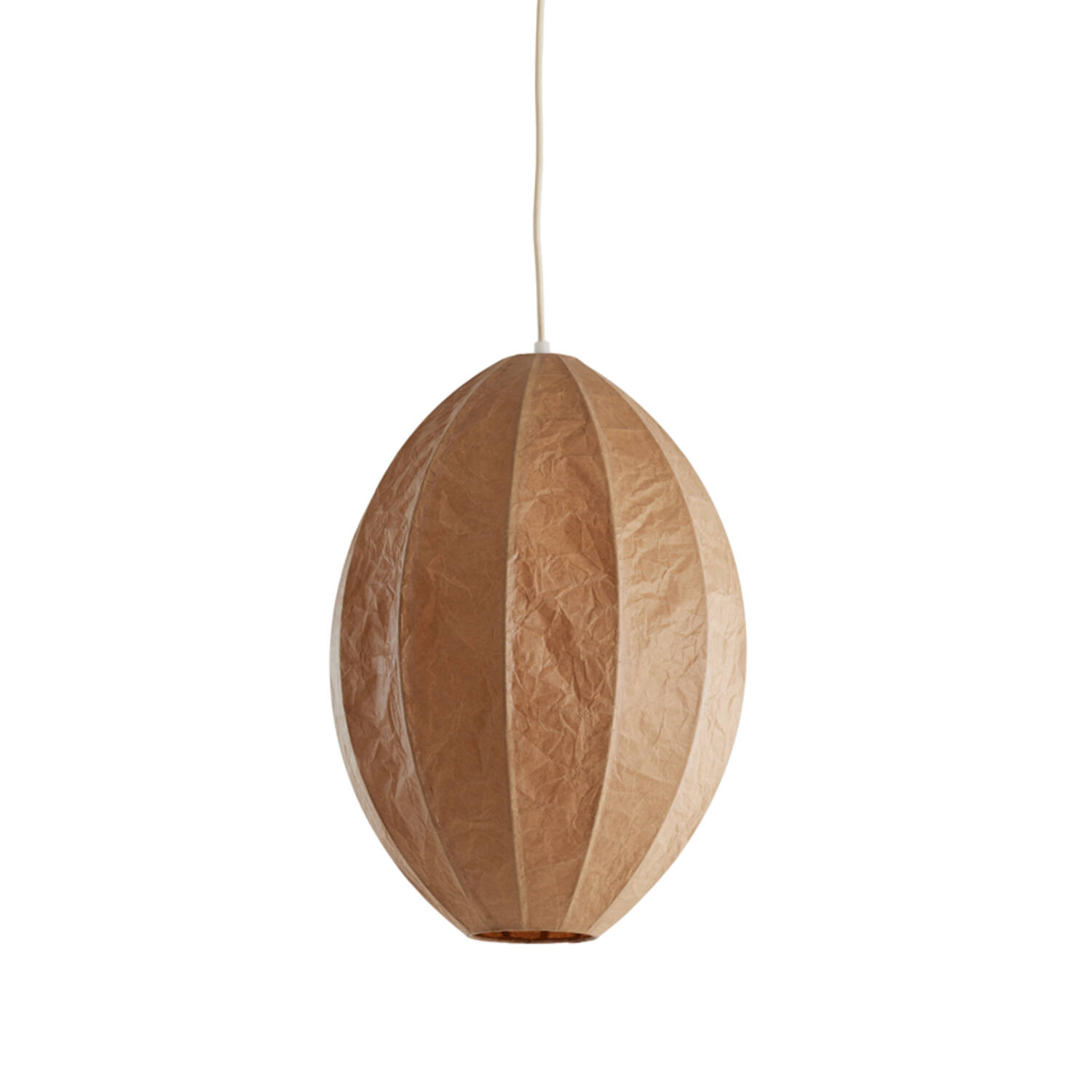 Suspension ovale en papier beige Light & Living Milatos