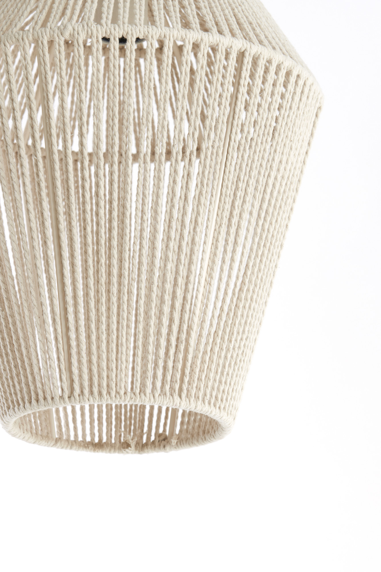 Suspension en tissu beige à ambiance chaleureuse Light & Living Deya – Image 7