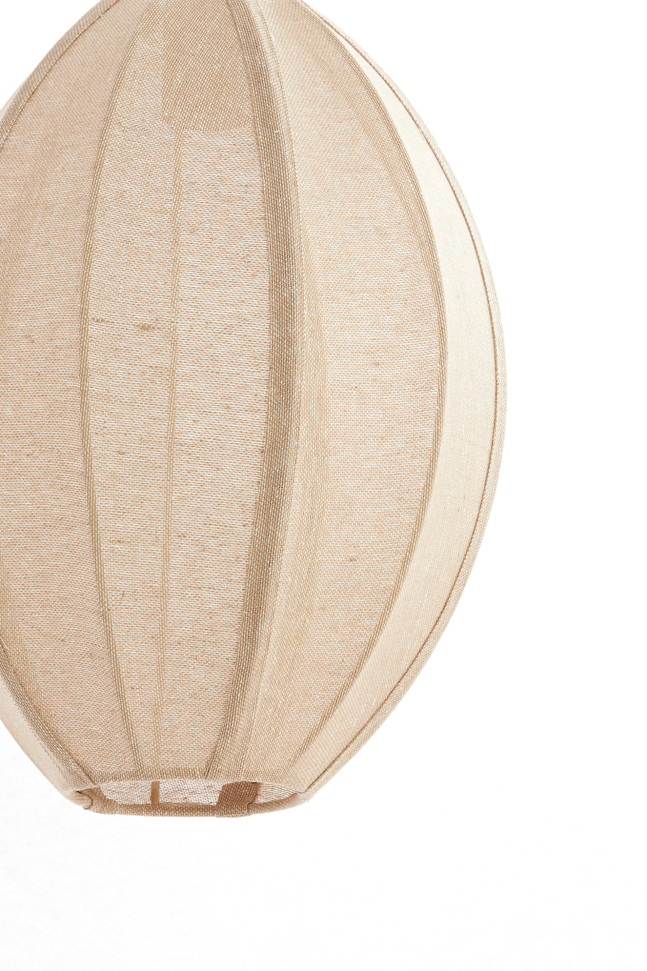 Suspension ovale en tissu beige Light & Living Milatos – Image 3