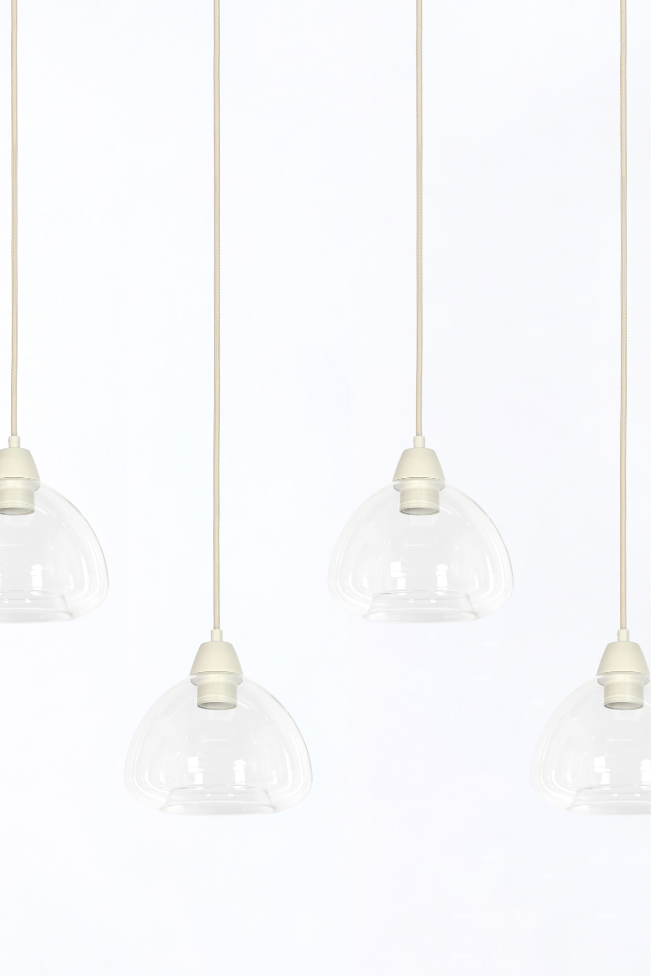 Petite suspension avec abat-jour en verre Light & Living Bisho – Image 3