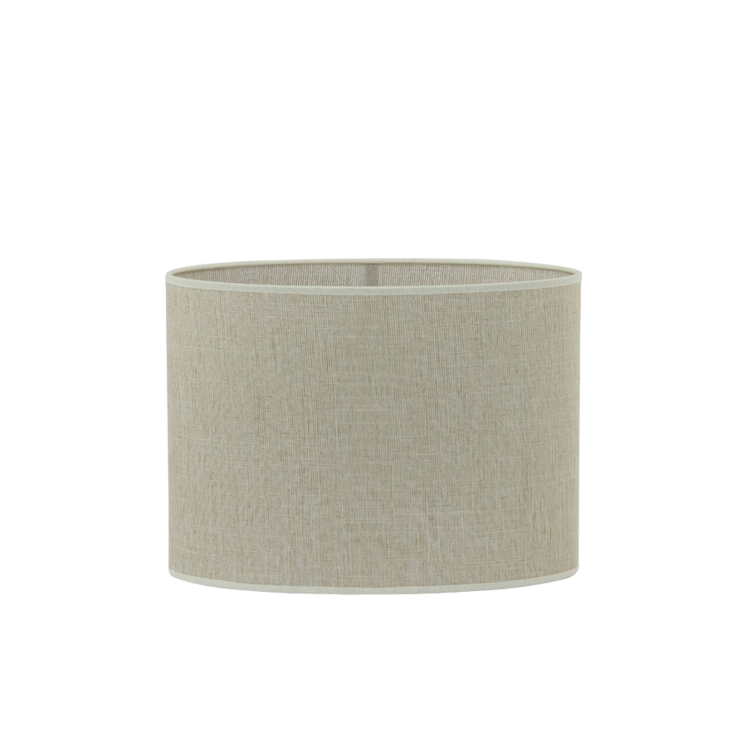 Abat-jour beige en forme cylindrique en tissu Light & Living Breska