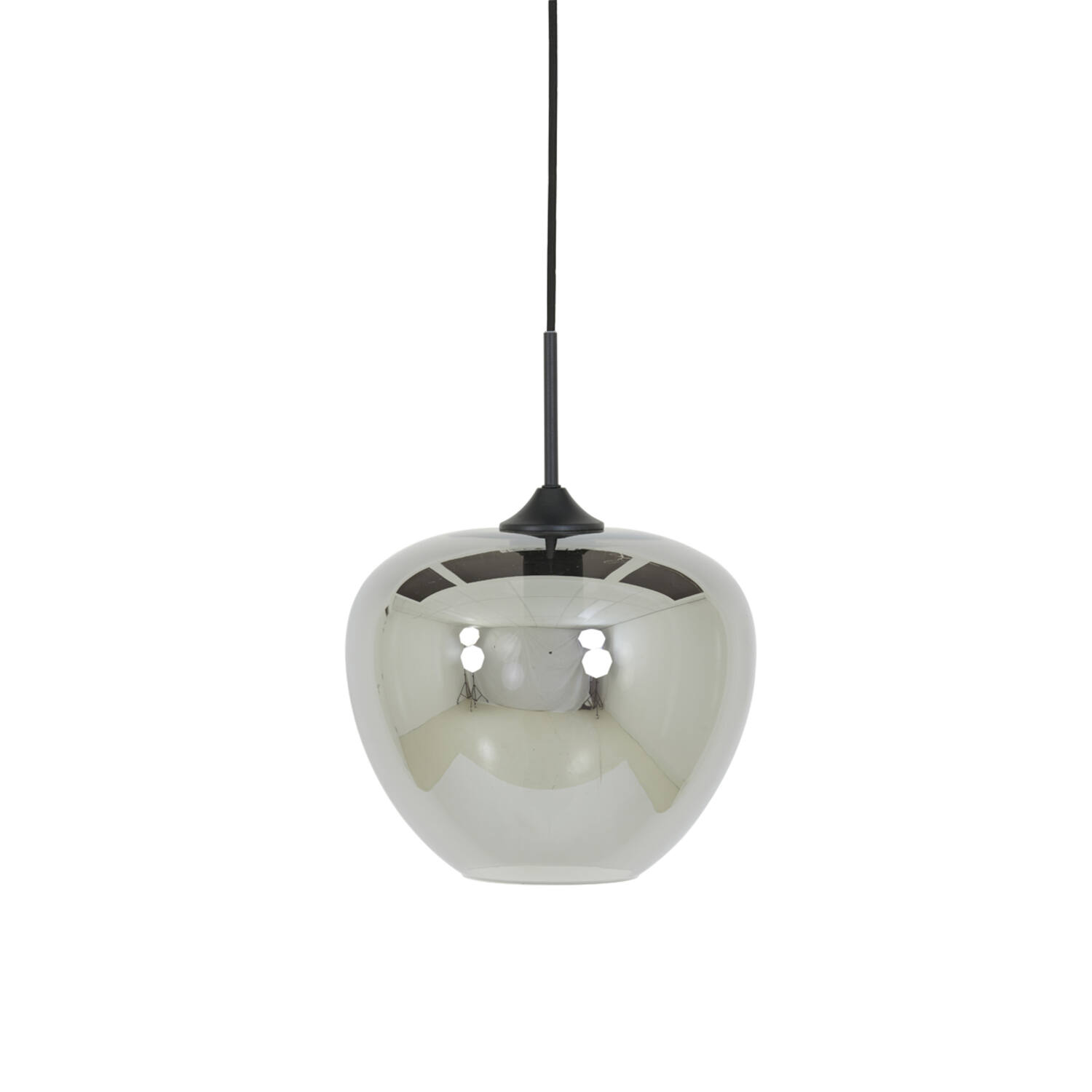 Suspension en verre couleur argent Light & Living Mayson