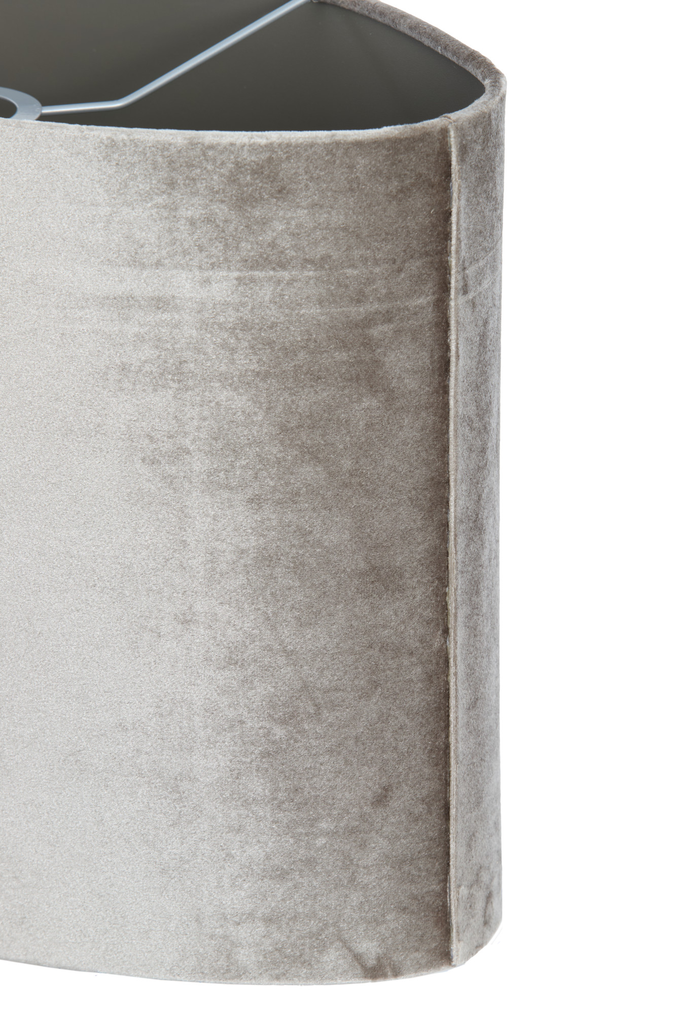 Abat-jour cylindrique en velours taupe Light & Living Palata – Image 7