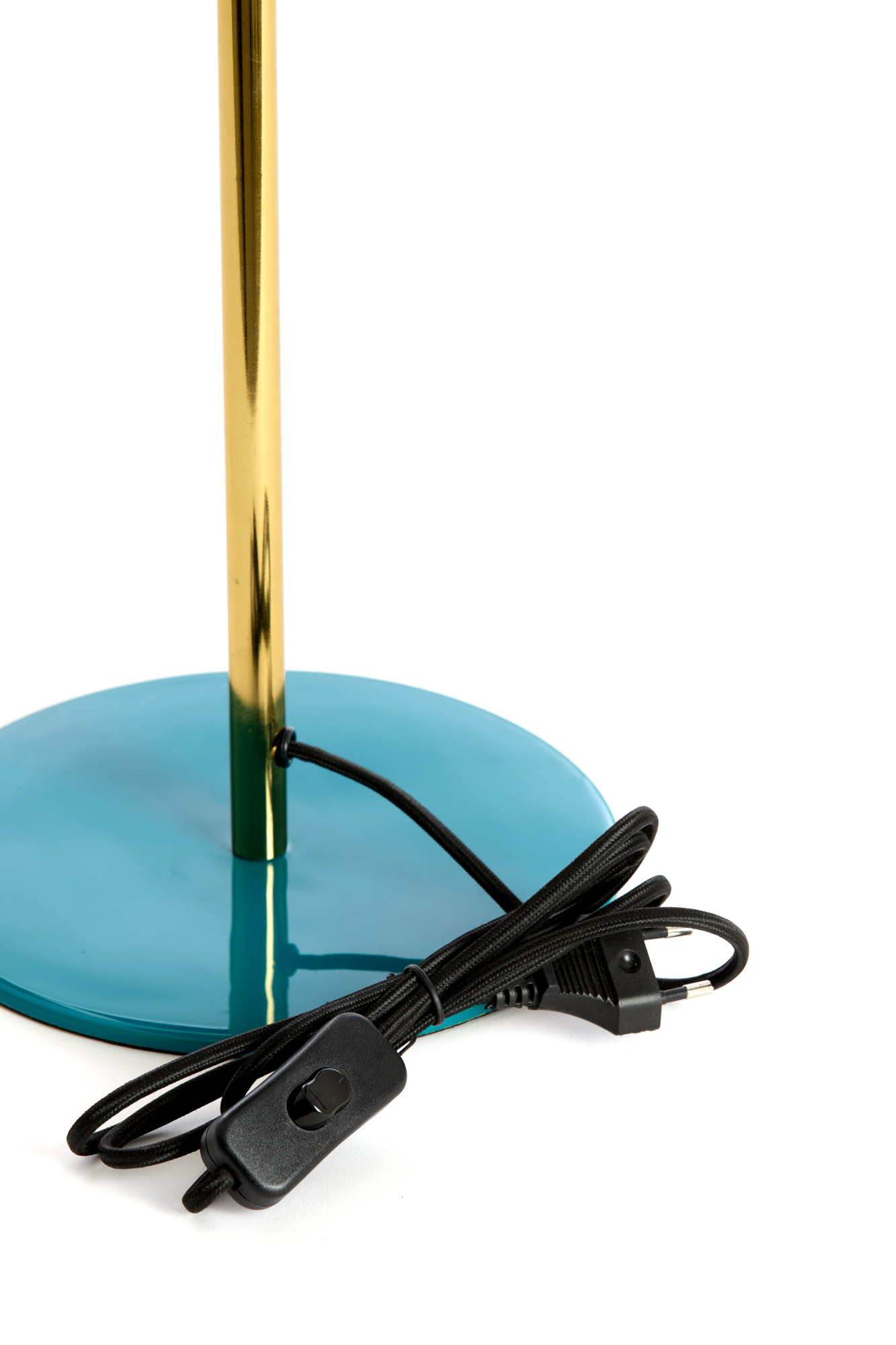 Lampe de bureau turquoise avec tige dorée Light & Living Surin – Image 5