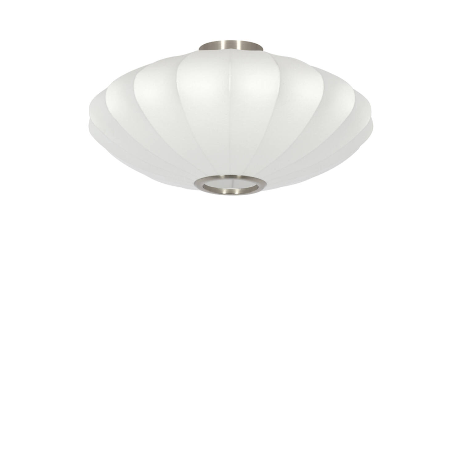 Plafonnier ovale en tissu blanc Light & Living Fay