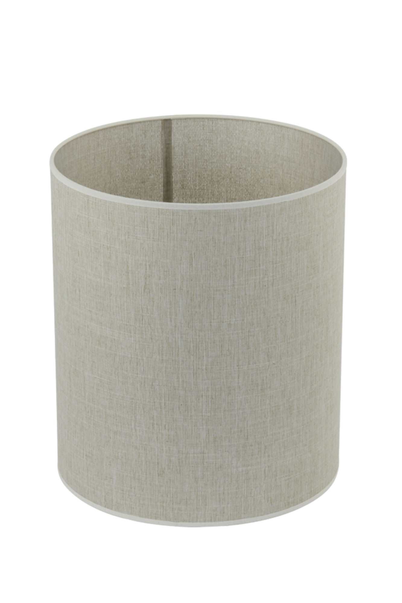 Abat-jour cylindrique en tissu beige Light & Living Breska – Image 3