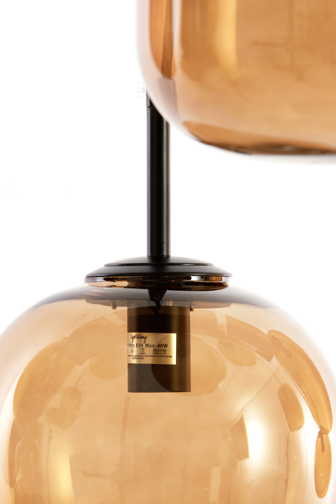 Suspension cluster avec boules en verre brun Light & Living Mezza – Image 7