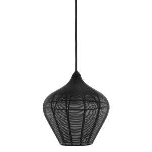 Suspension contemporaine noire en fil Light & Living Alvaro
