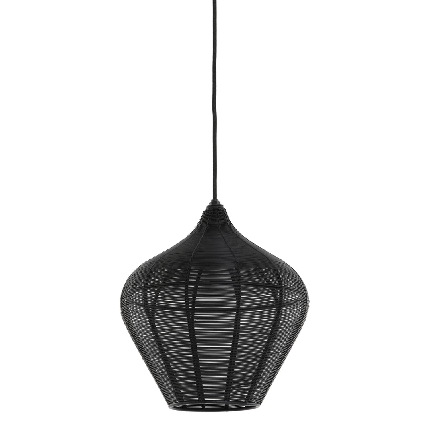 Suspension contemporaine noire en fil Light & Living Alvaro