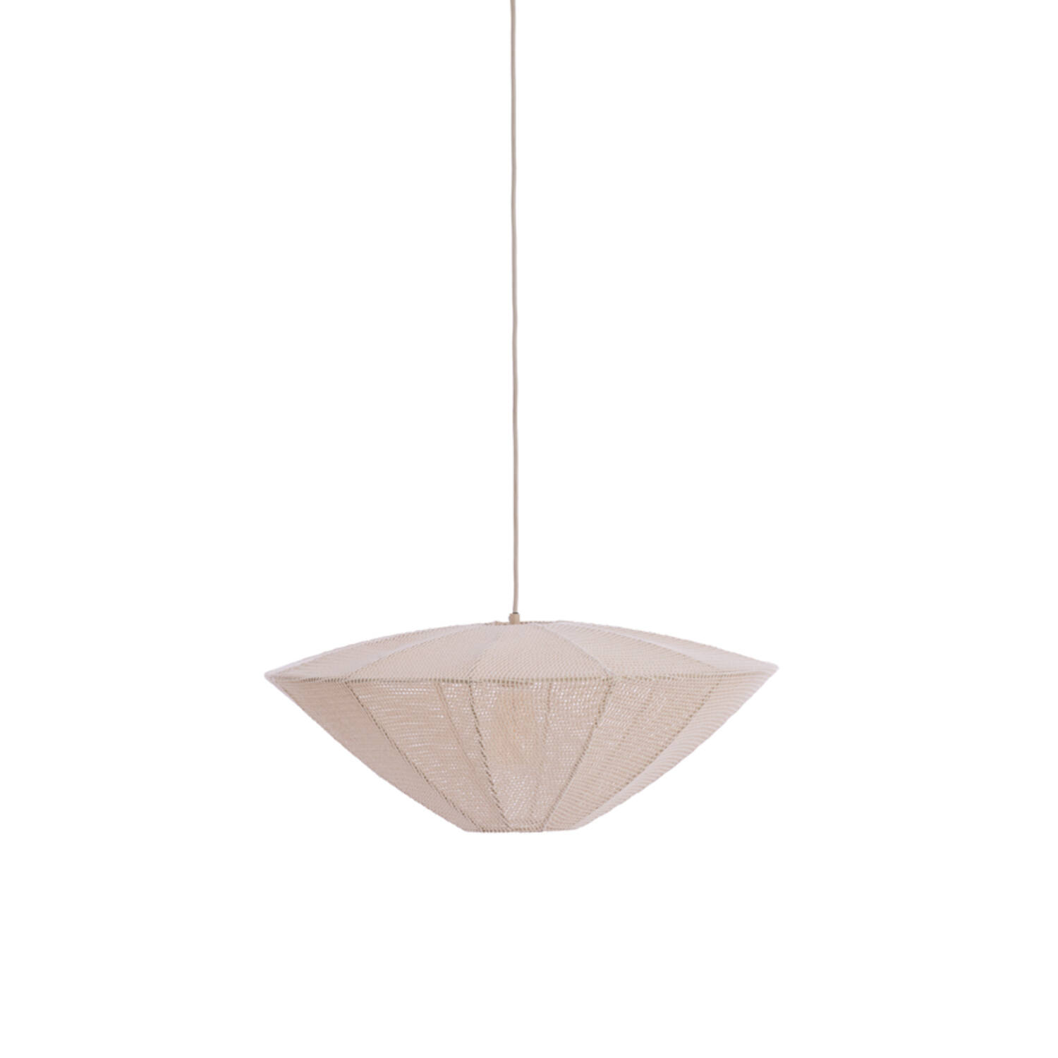 Suspension en tissu blanc tressé Light & Living Satilla
