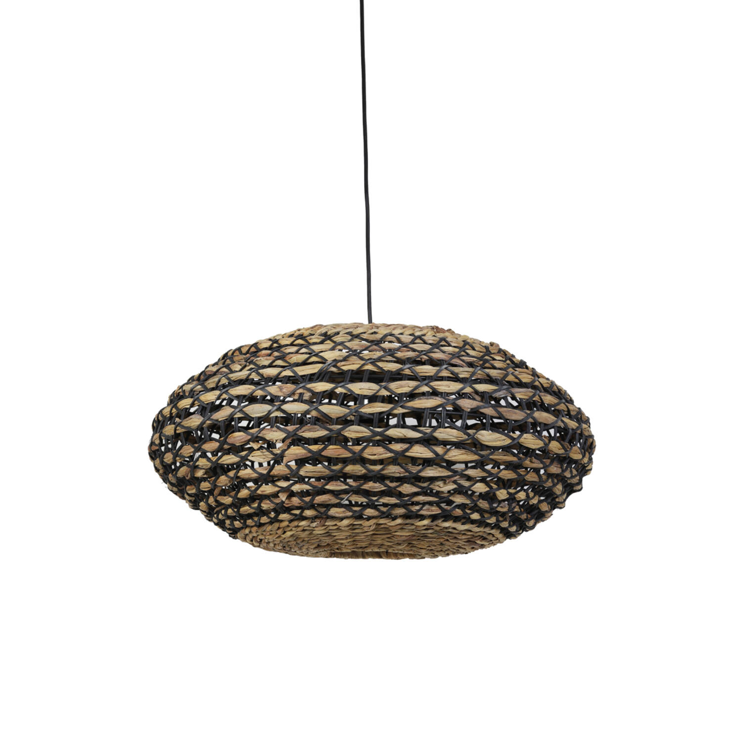 Suspension en osier noir tressé Light & Living Tripoli