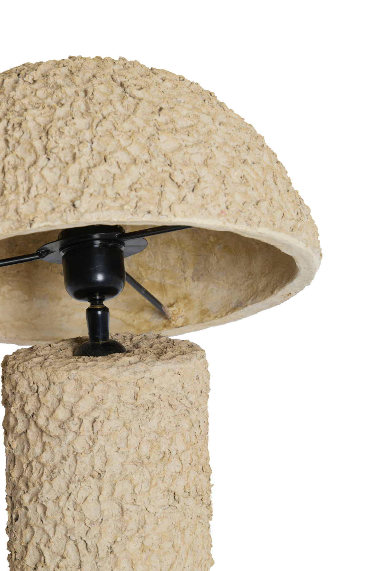 Lampe champignon en texture beige Light & Living Qazu – Image 4