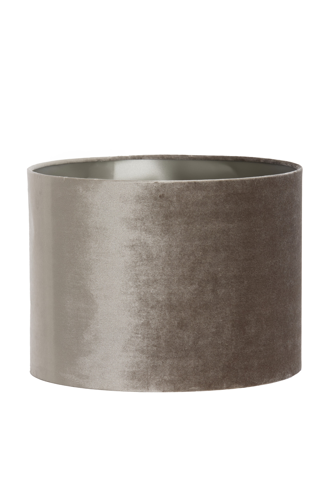 Abat-jour en velours taupe cylindrique Light & Living Palata – Image 2