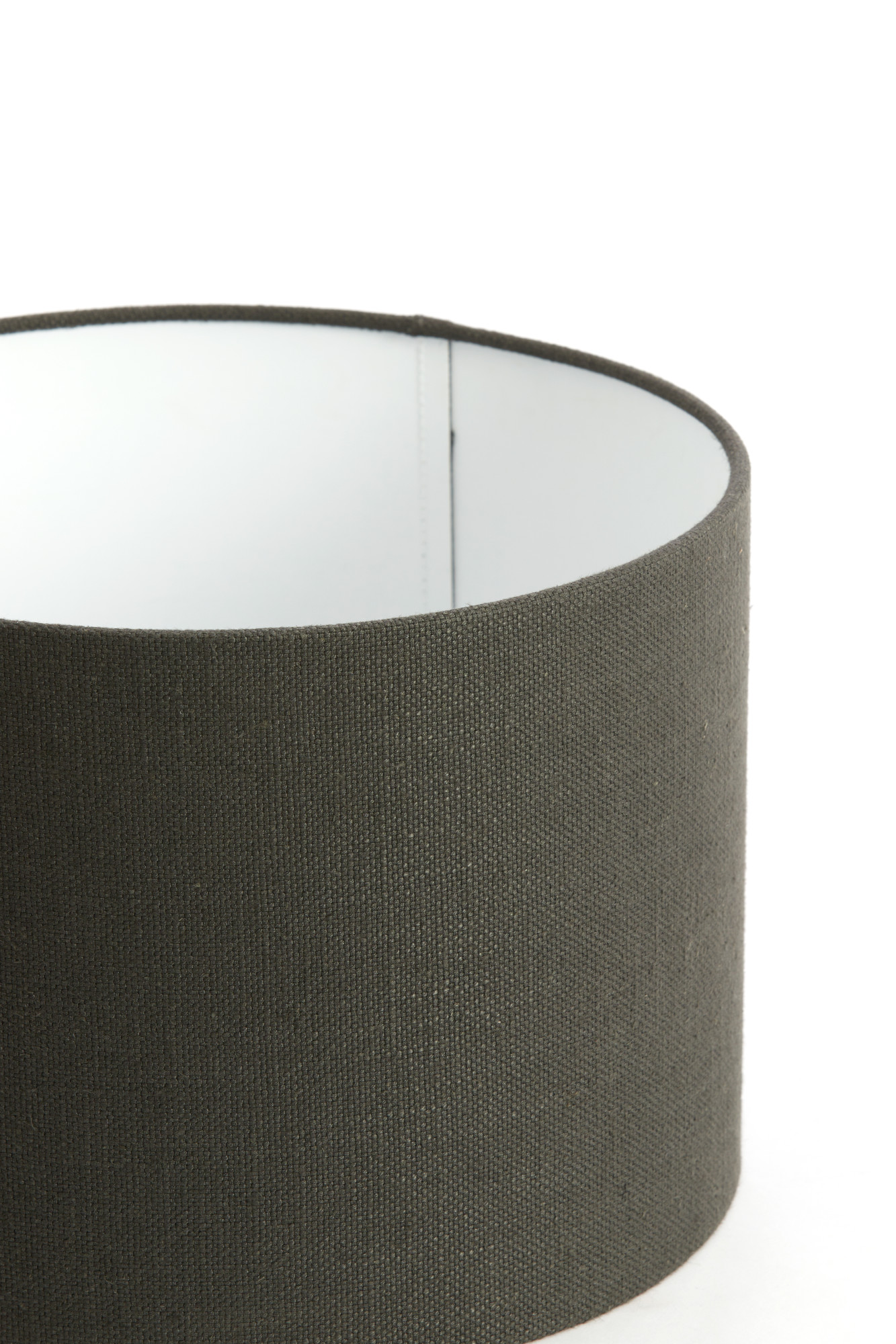 Abat-jour cylindrique en tissu noir Light & Living Livigno – Image 3