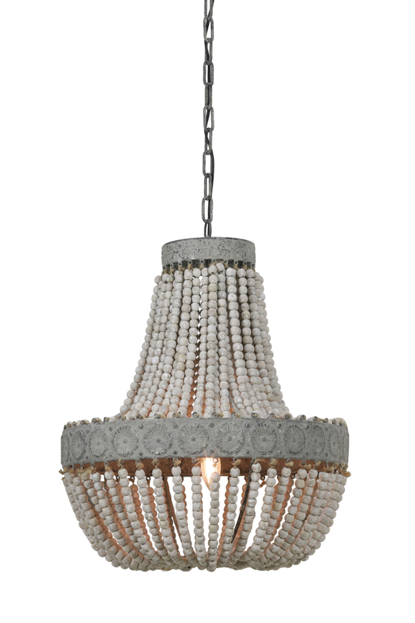 Suspension lustre en perles de bois Light & Living Luna – Image 9
