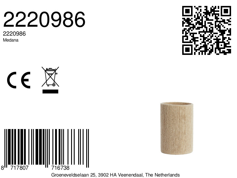 Abat-jour beige strié Light & Living Medana – Image 8