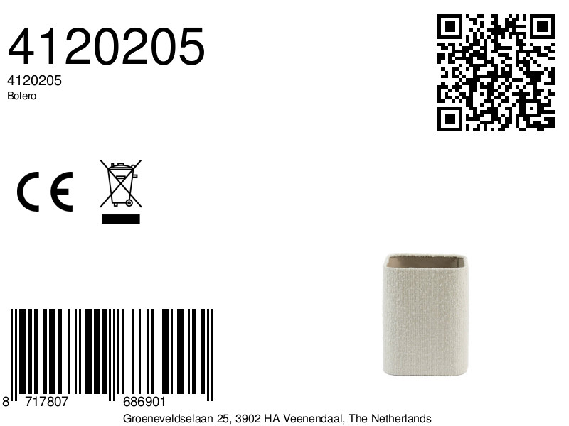 Abat-jour carré couleur crème Light & Living Bolero – Image 8