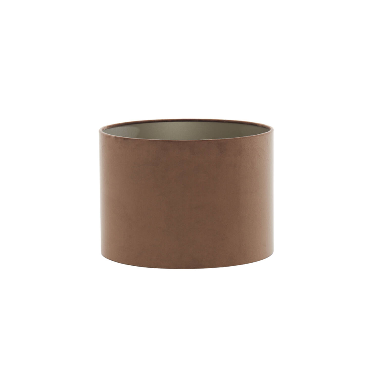 Abat-jour cylindrique en marron Light & Living Velours