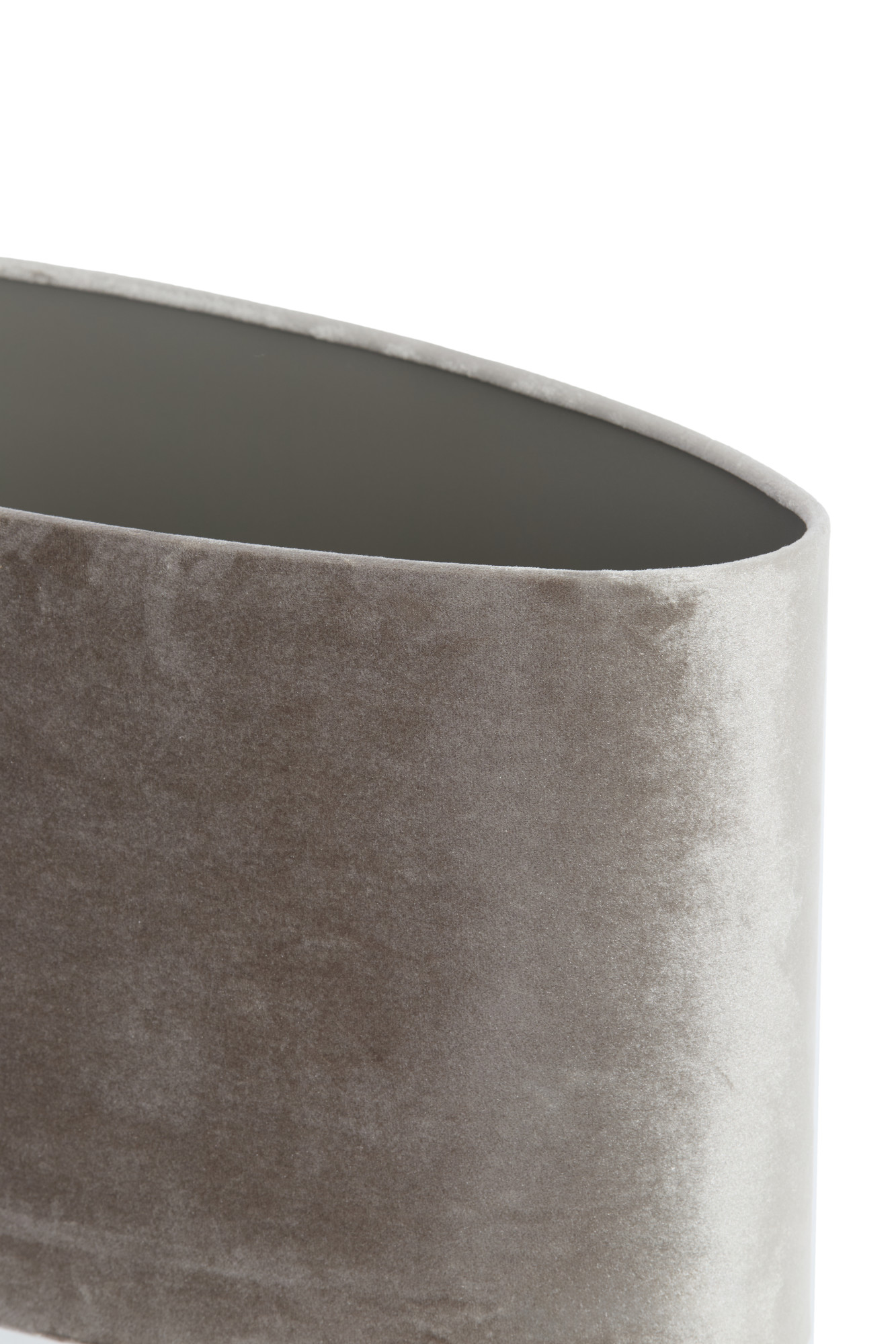 Abat-jour cylindrique en velours taupe Light & Living Palata – Image 5