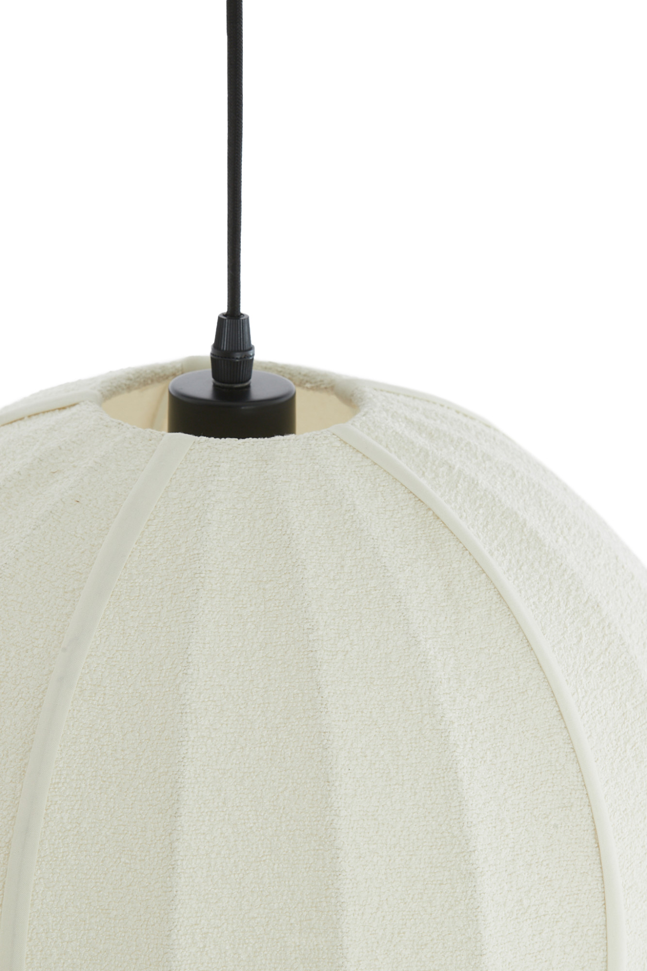 Suspension blanche en tissu avec abat-jour élégant Light & Living Zagori – Image 4