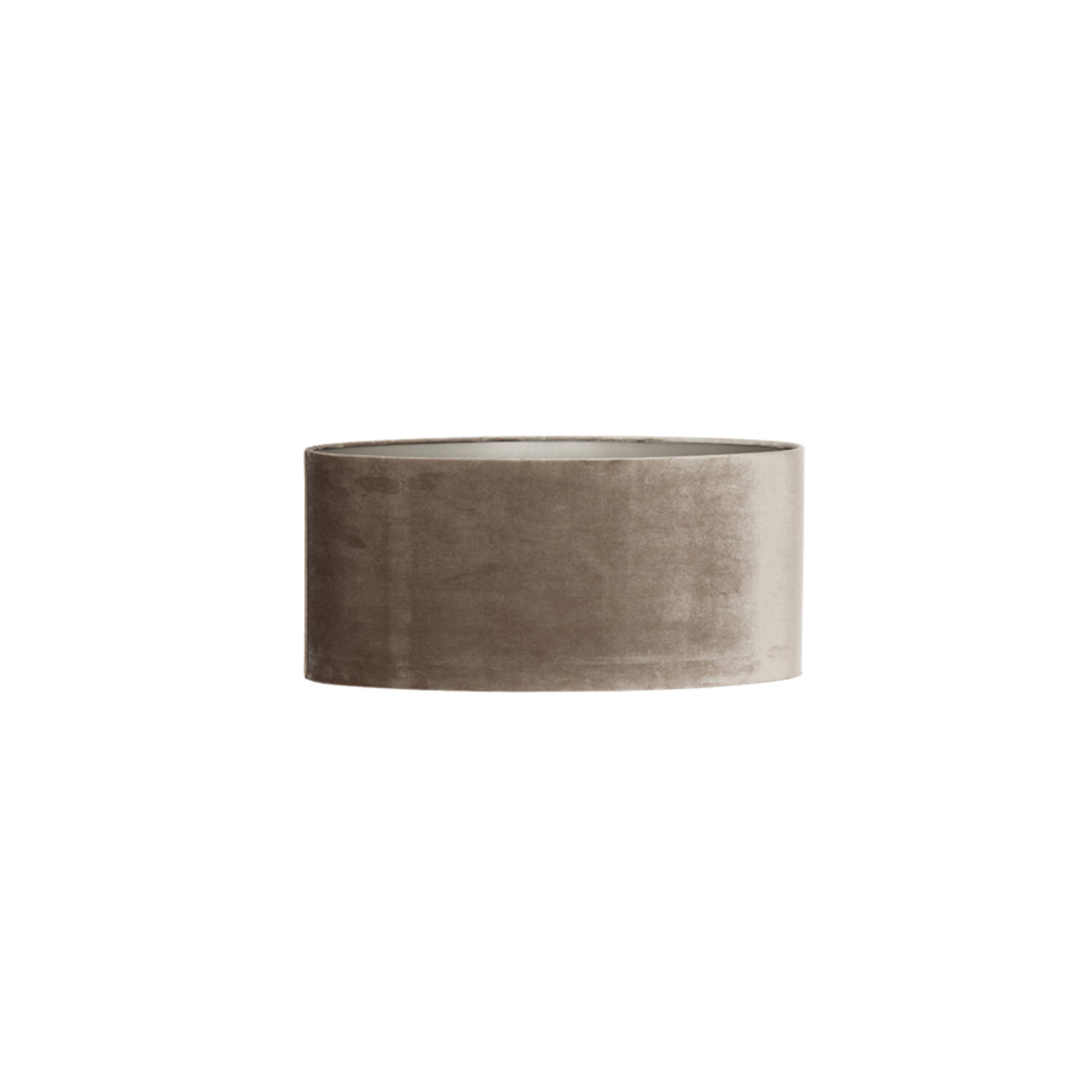 Abat-jour cylindrique en velours taupe Light & Living Palata