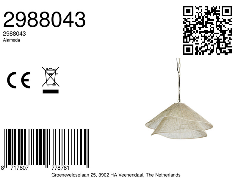 Suspension en rotin naturel Light & Living Alameda – Image 6