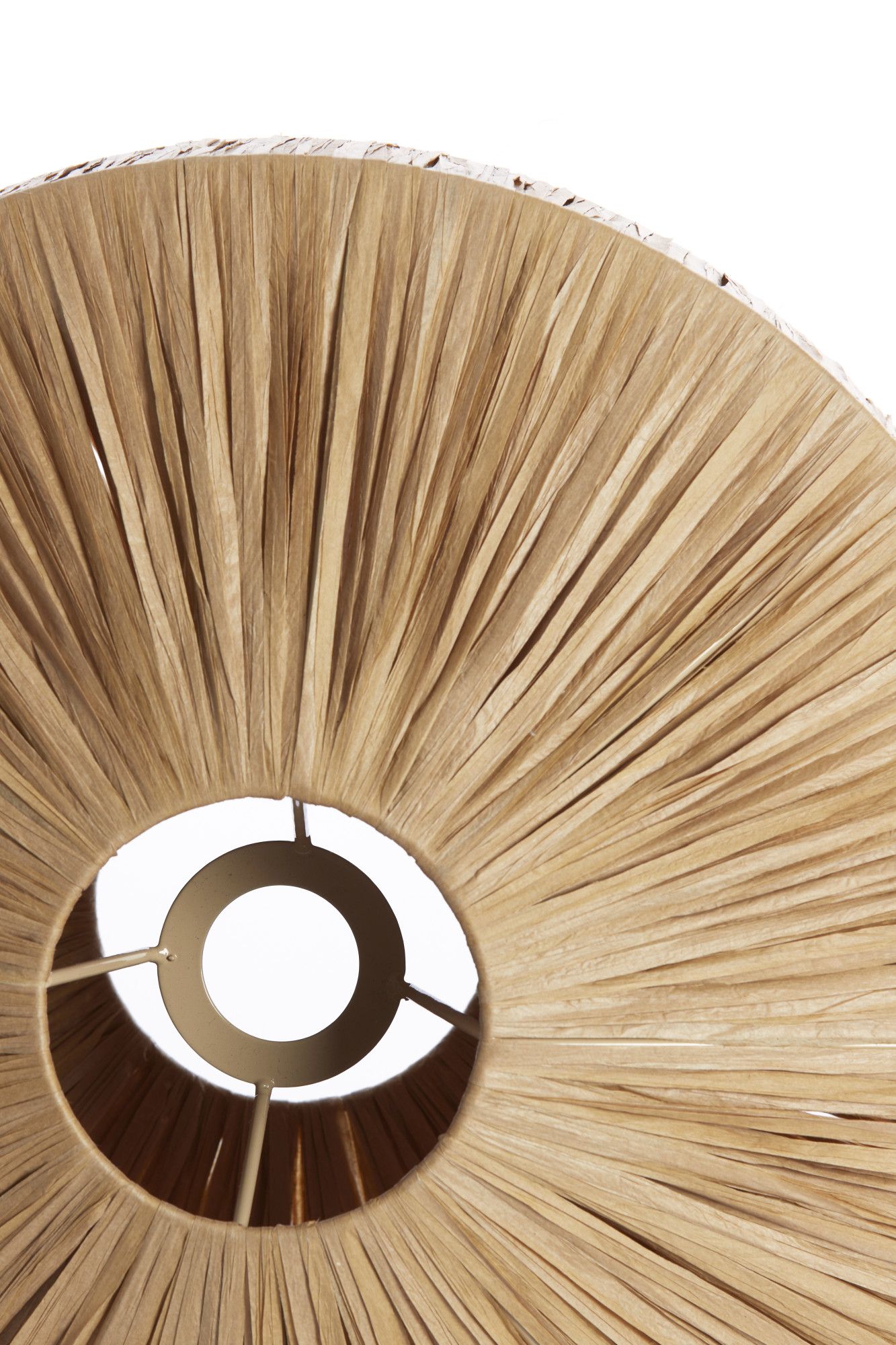 Abat-jour en paille couleur beige Light & Living Biljana – Image 3