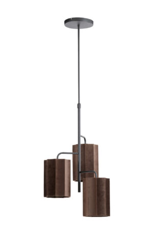 Alternative view of Suspension en velours marron Light & Living Edisa