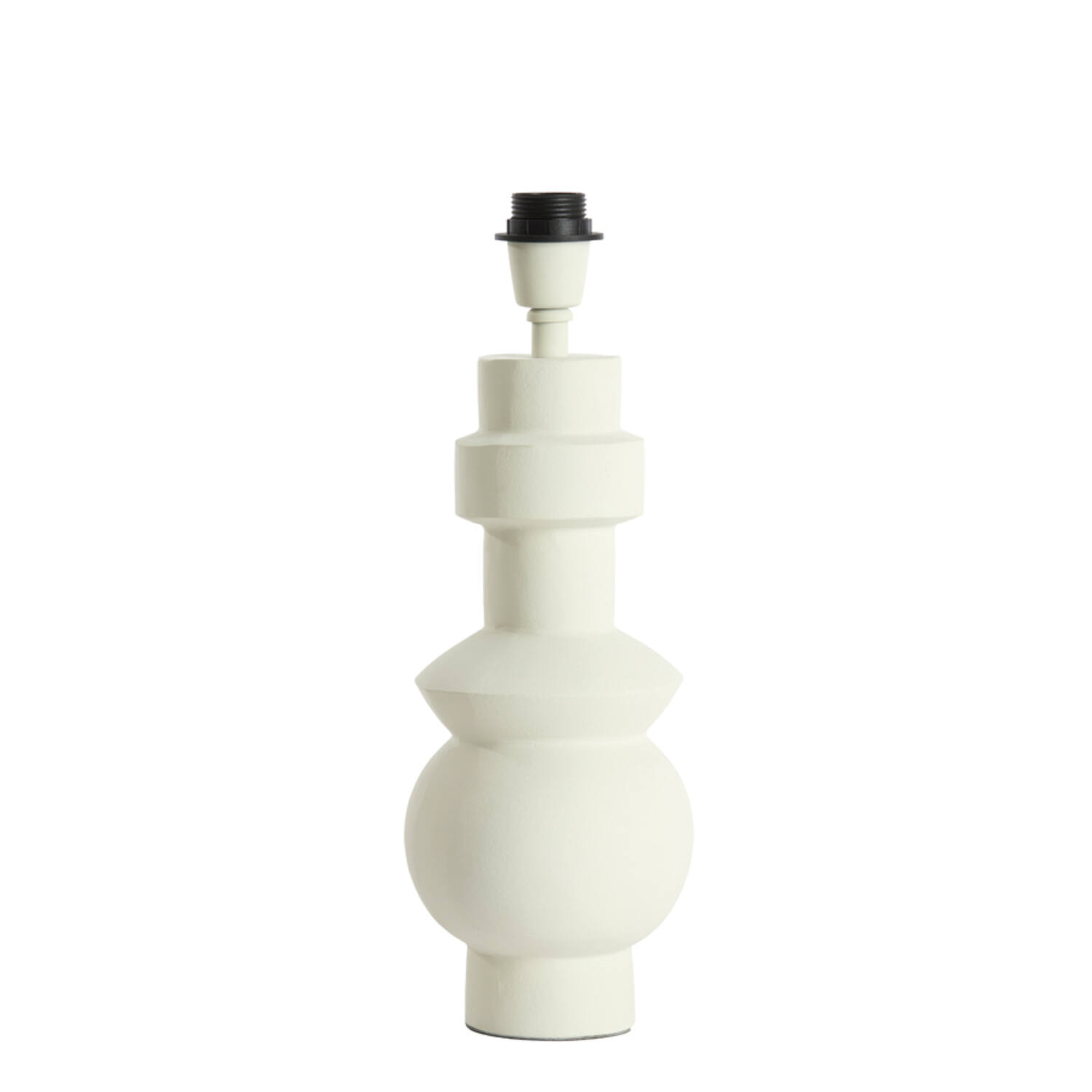 Socle de lampe blanche design géométrique Light & Living Esino