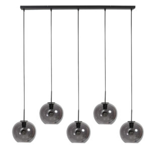 Alternative view of Suspension allongée avec 5 verres fumés ronds Mexlite HaloSwap