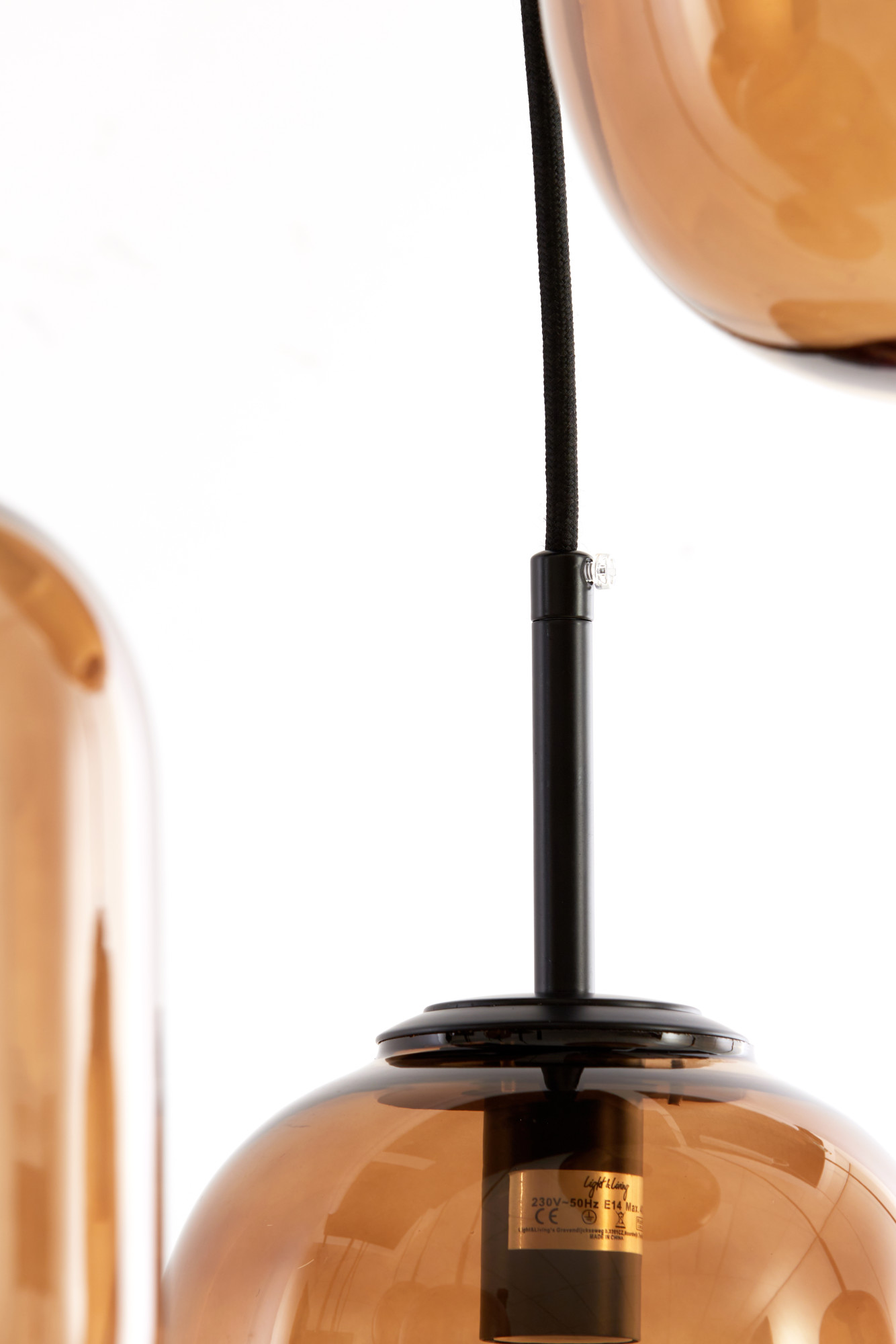 Suspension cluster avec boules en verre brun Light & Living Mezza – Image 8