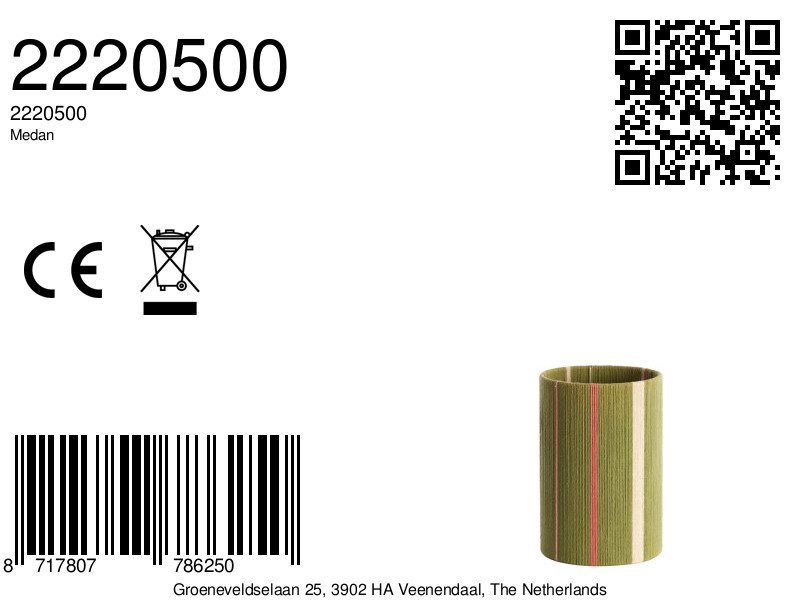 abat-jour rayé vert olive Light & Living Medan – Image 6