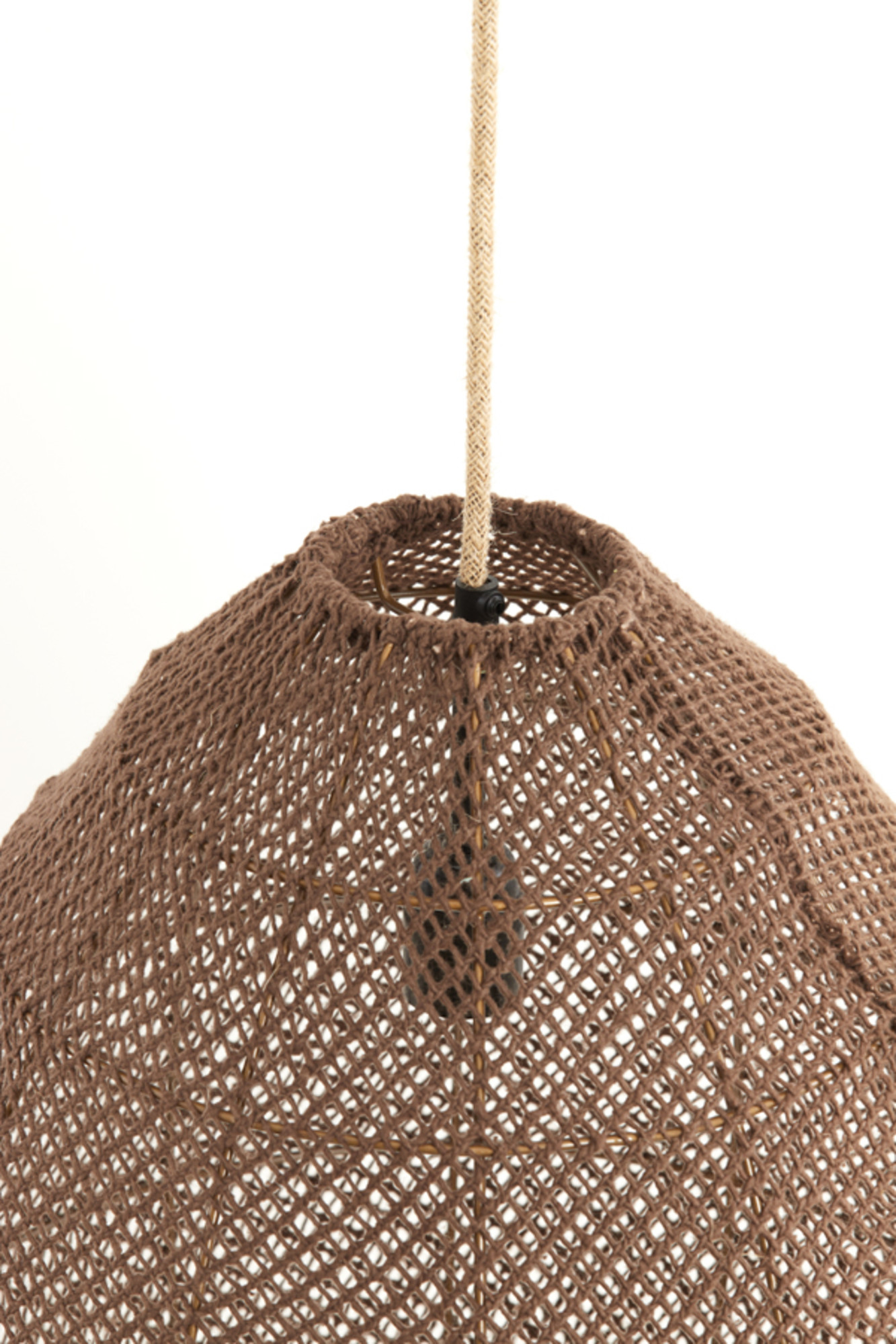 Suspension avec abat-jour tressé marron Light & Living Makassar – Image 6