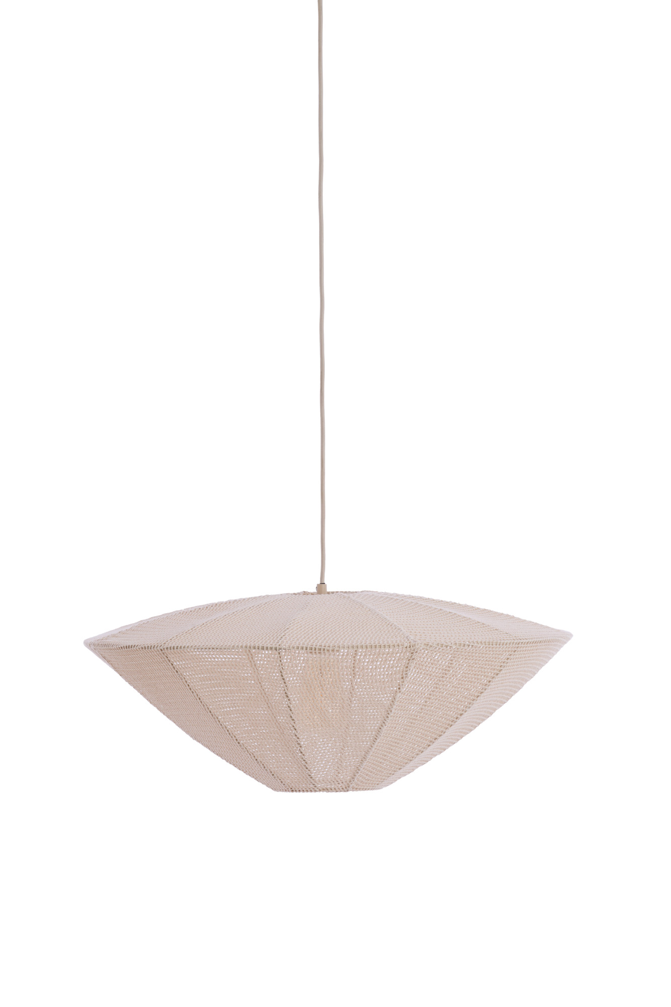 Suspension en tissu blanc tressé Light & Living Satilla – Image 2