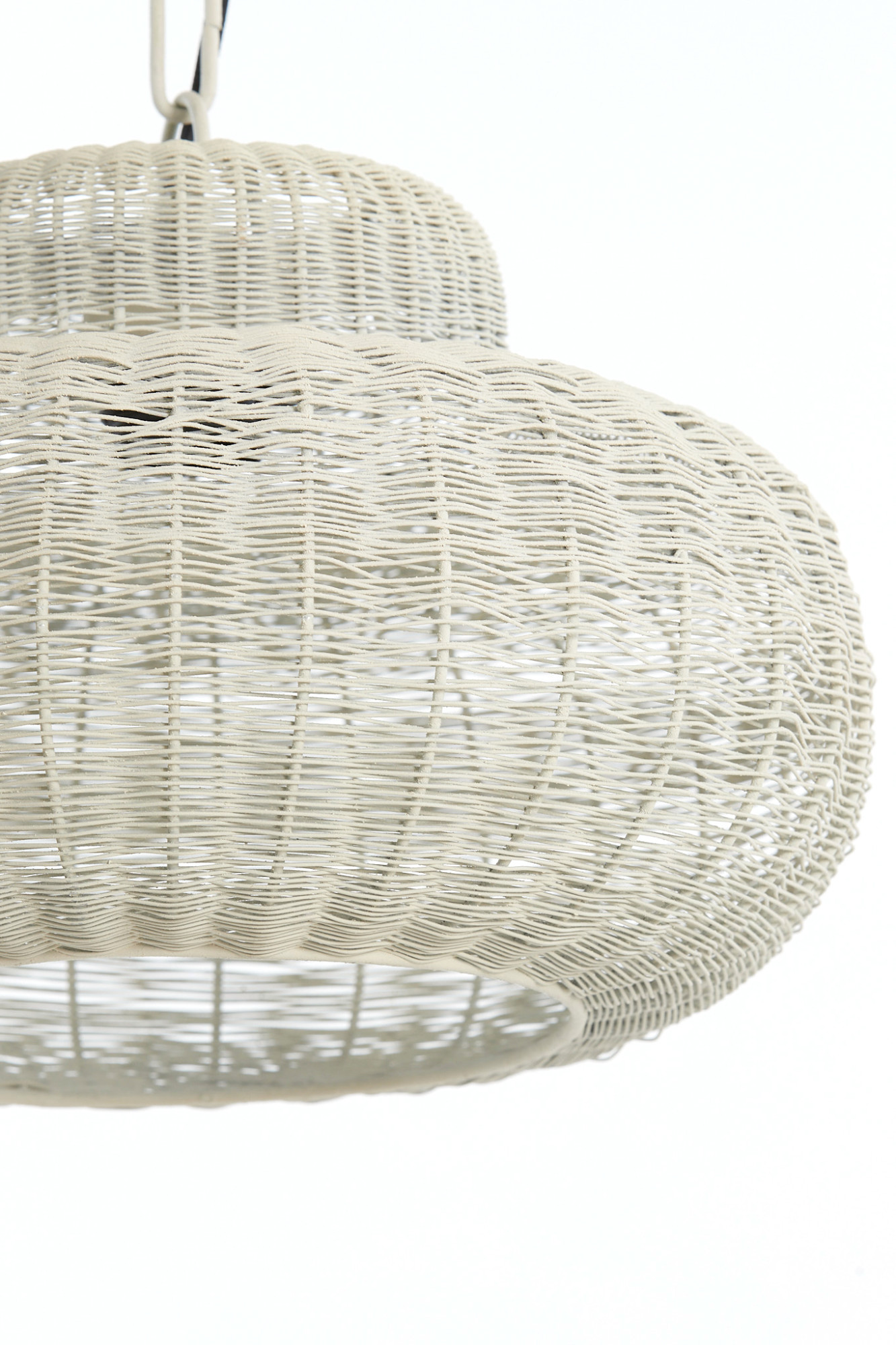 Suspension tressée blanche en osier Light & Living Piedra – Image 3