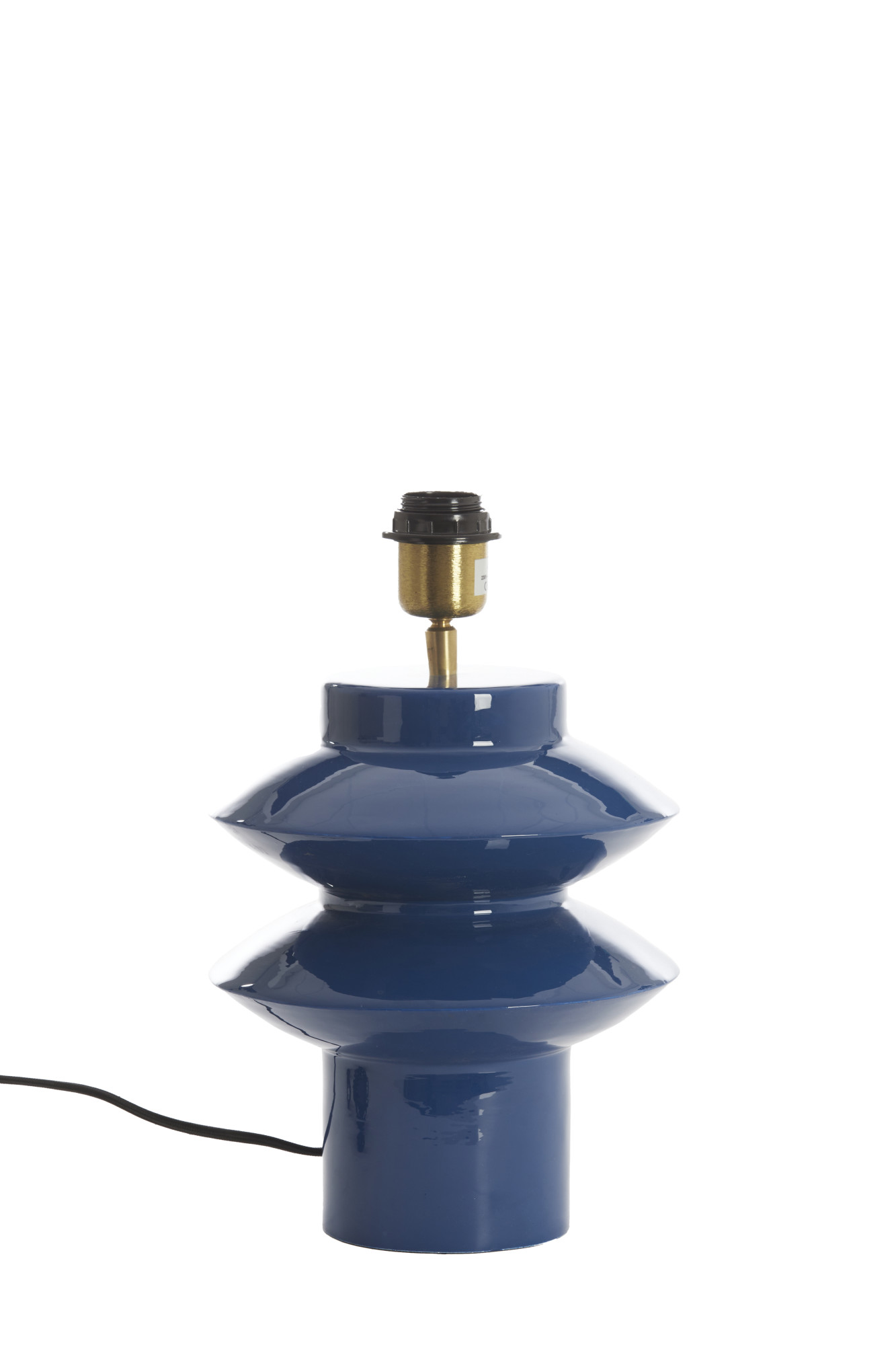 Piedestal de lampe en céramique bleue Light & Living Petch – Image 2