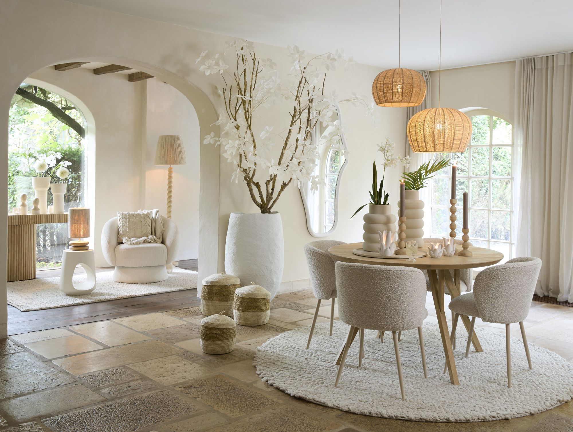 Suspension en rotin naturel Light & Living Rafaella – Image 4