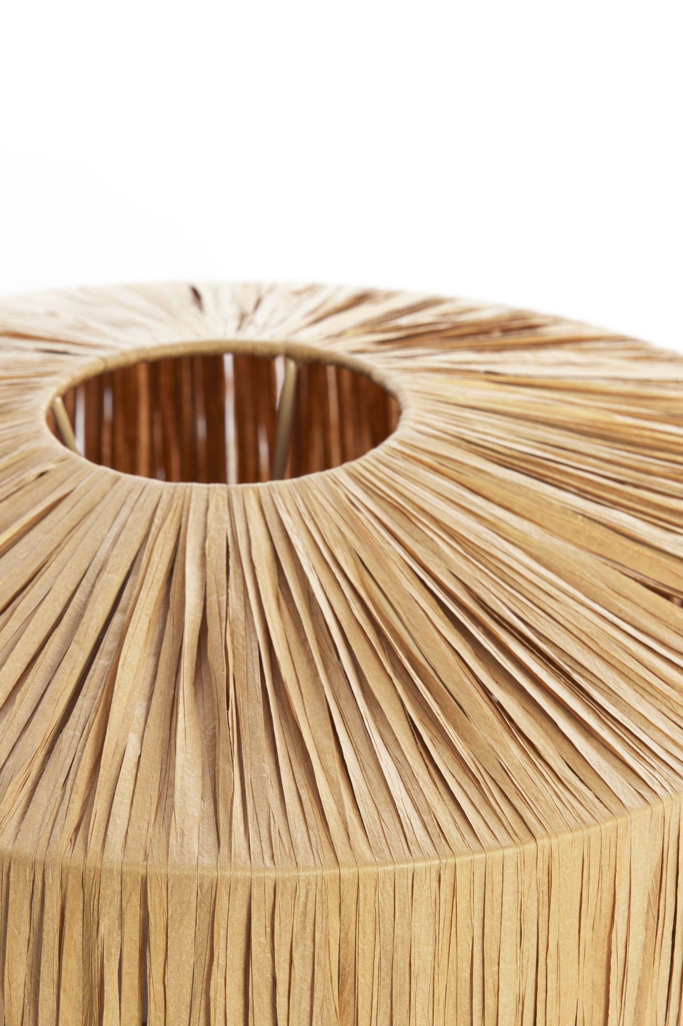 Abat-jour en paille couleur beige Light & Living Biljana – Image 5