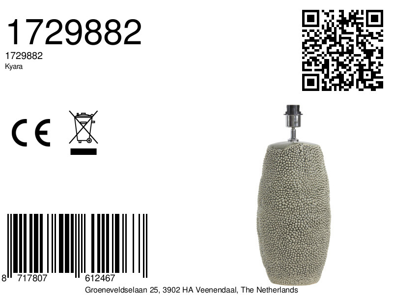 Socle de lampe avec structure unique Light & Living Kyara – Image 9