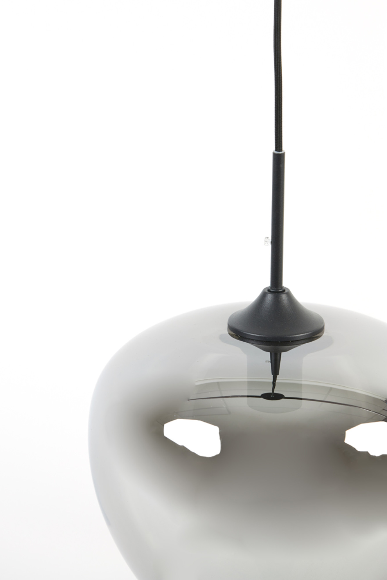 Suspension en verre couleur argent Light & Living Mayson – Image 5