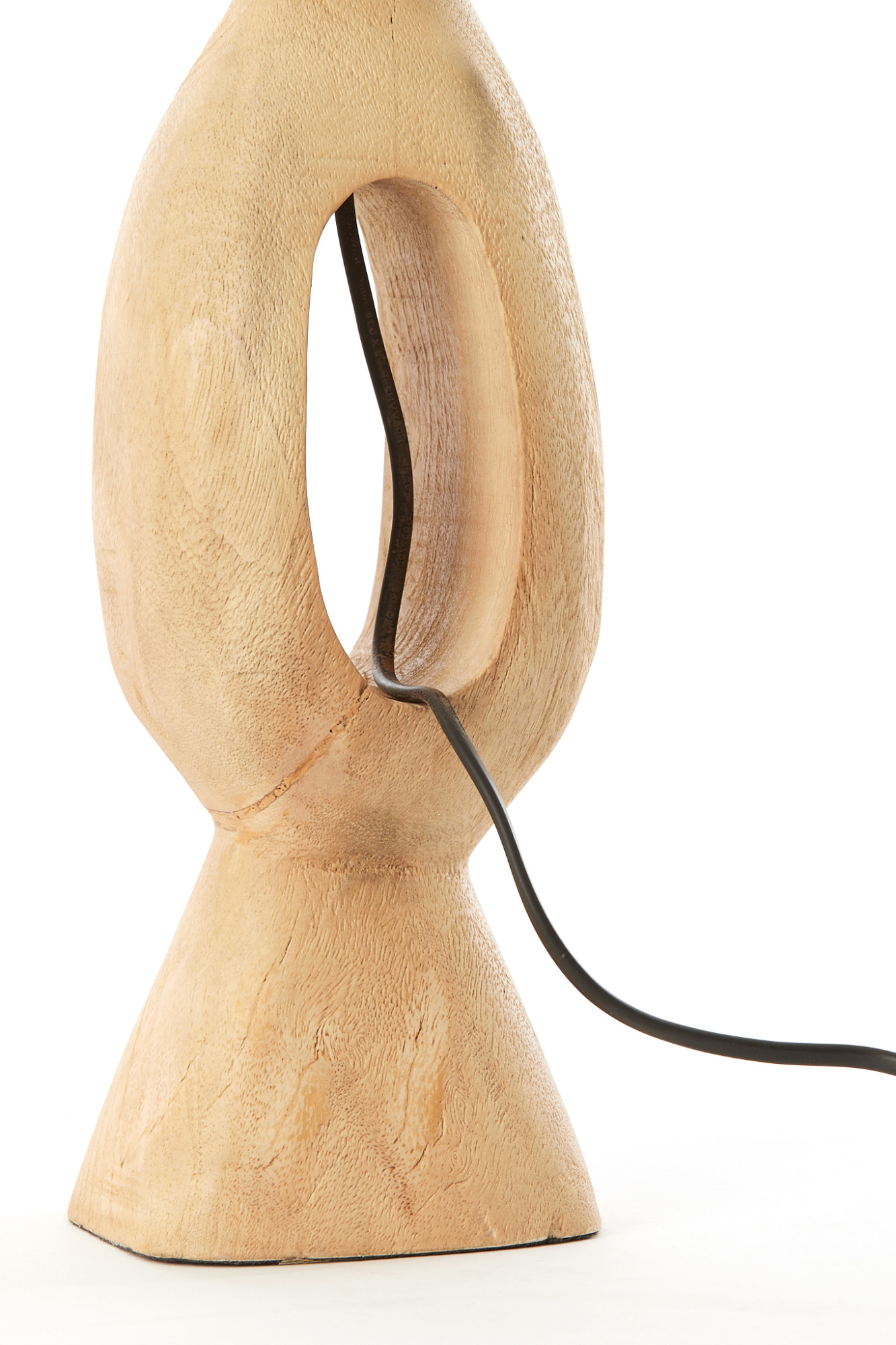 Sculpture de pied de lampe en bois Light & Living Django – Image 6
