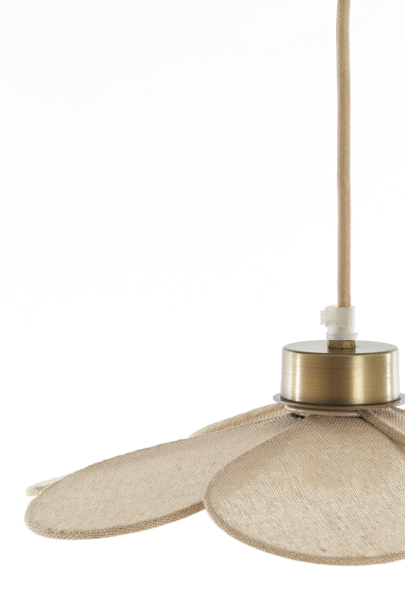 Suspension en forme de fleur en teinte naturelle Light & Living Fyano – Image 5