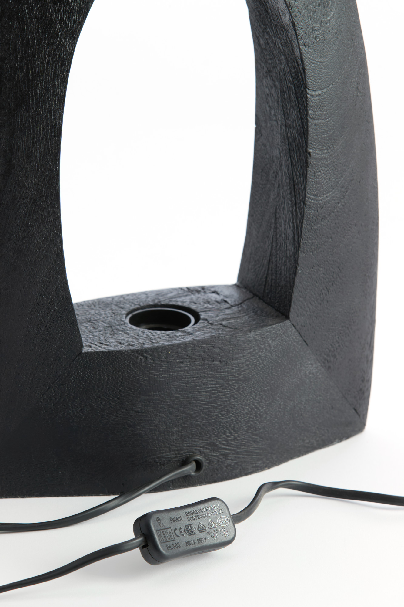 Socle de lampe en bois noir Light & Living Carini – Image 7